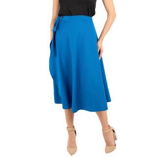 Foto 1 | Falda Cruzada Semicircular Amad Azul para Mujer
