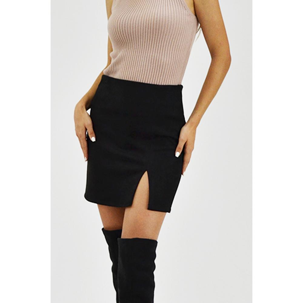 Foto 1 | Falda de Gamuza Roman Fashion Tallas Extras 2801 color Negro