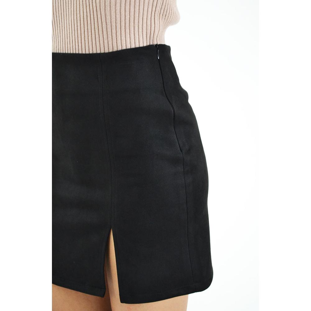 Foto 5 pulgar | Falda de Gamuza Roman Fashion Tallas Extras 2801 color Negro
