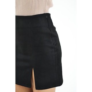 Foto 4 | Falda de Gamuza Roman Fashion Tallas Extras 2801 color Negro