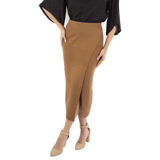 Foto 1 | Falda Lápiz Tejida Cruzada Amad Camel