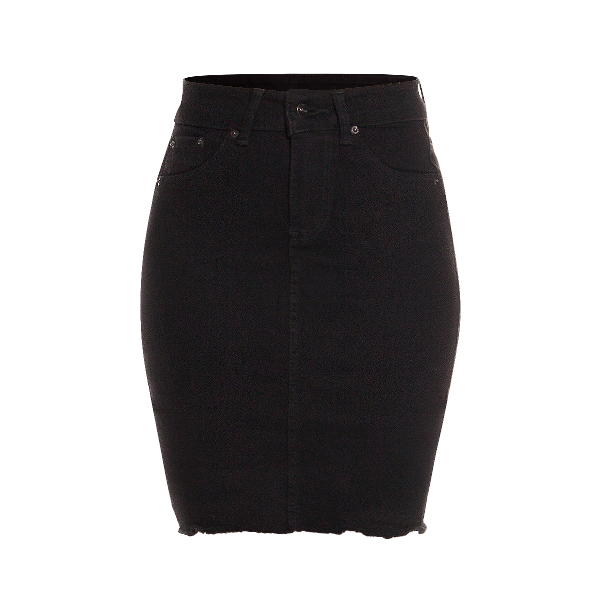 Foto 2 | Falda de Mezclilla 3/4 Pineda Jeans Negra para Mujer