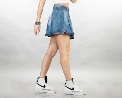 Foto 3 | Falda Corta De Mezclilla
