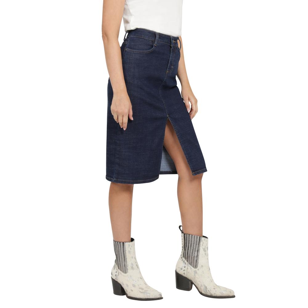 Foto 2 | Falda Wrangler Slim Fit 402 Azul para Mujer