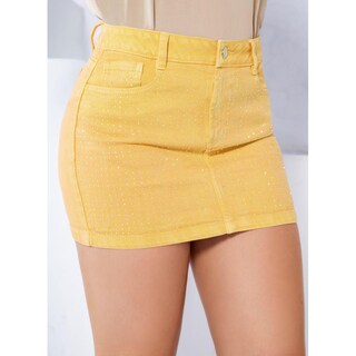 Foto 3 | Minifalda Savi Jeans Sb4223 Amarilla