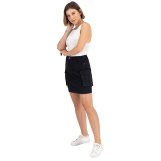 Foto 3 | Falda Cargo Britos 025017 Negra para Mujer
