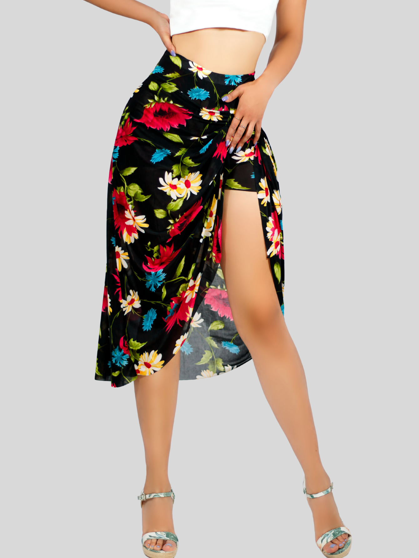 Foto 6 pulgar | Short Falda Fald-1001 con Estampados para Mujer