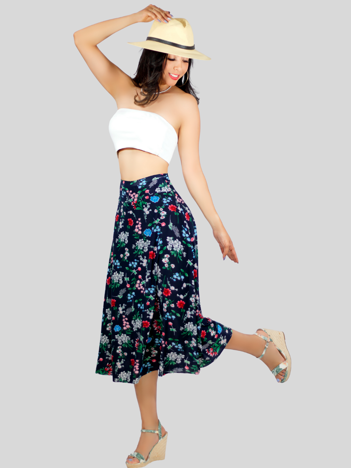 Foto 2 | Falda Short Fald-1001 Midi con Estampados para Mujer