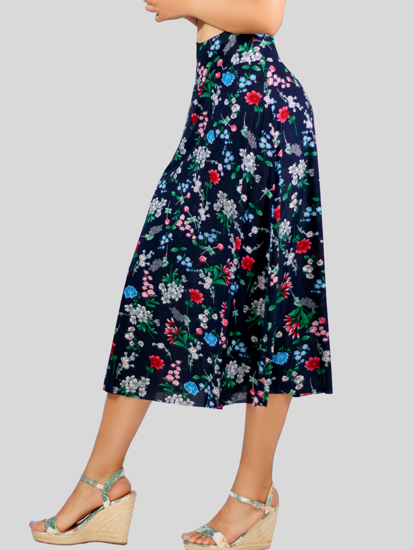 Foto 6 pulgar | Falda Short Fald-1001 Midi con Estampados para Mujer