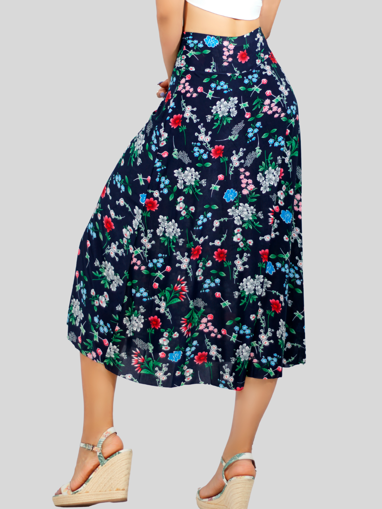 Foto 6 | Falda Short Fald-1001 Midi con Estampados para Mujer