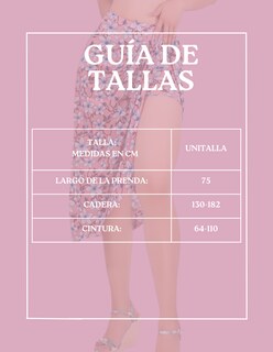 Foto 7 | Falda Short Fald-1001 Midi con Estampados para Mujer