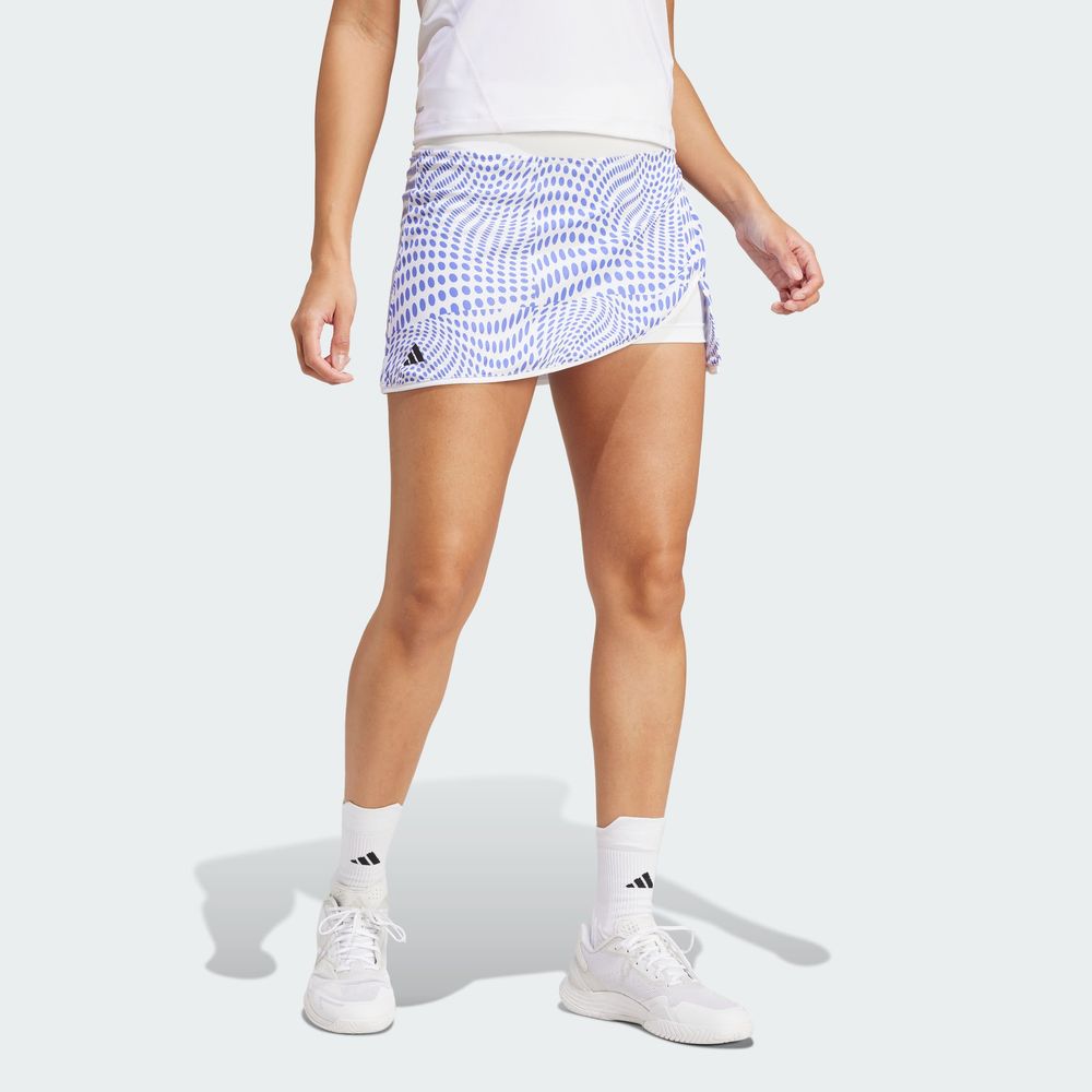 Foto 5 pulgar | Falda De Tenis Club Estampada Adidas Blanco Mujer