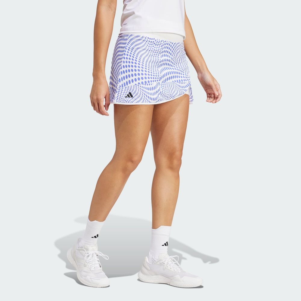 Foto 7 pulgar | Falda De Tenis Club Estampada Adidas Blanco Mujer