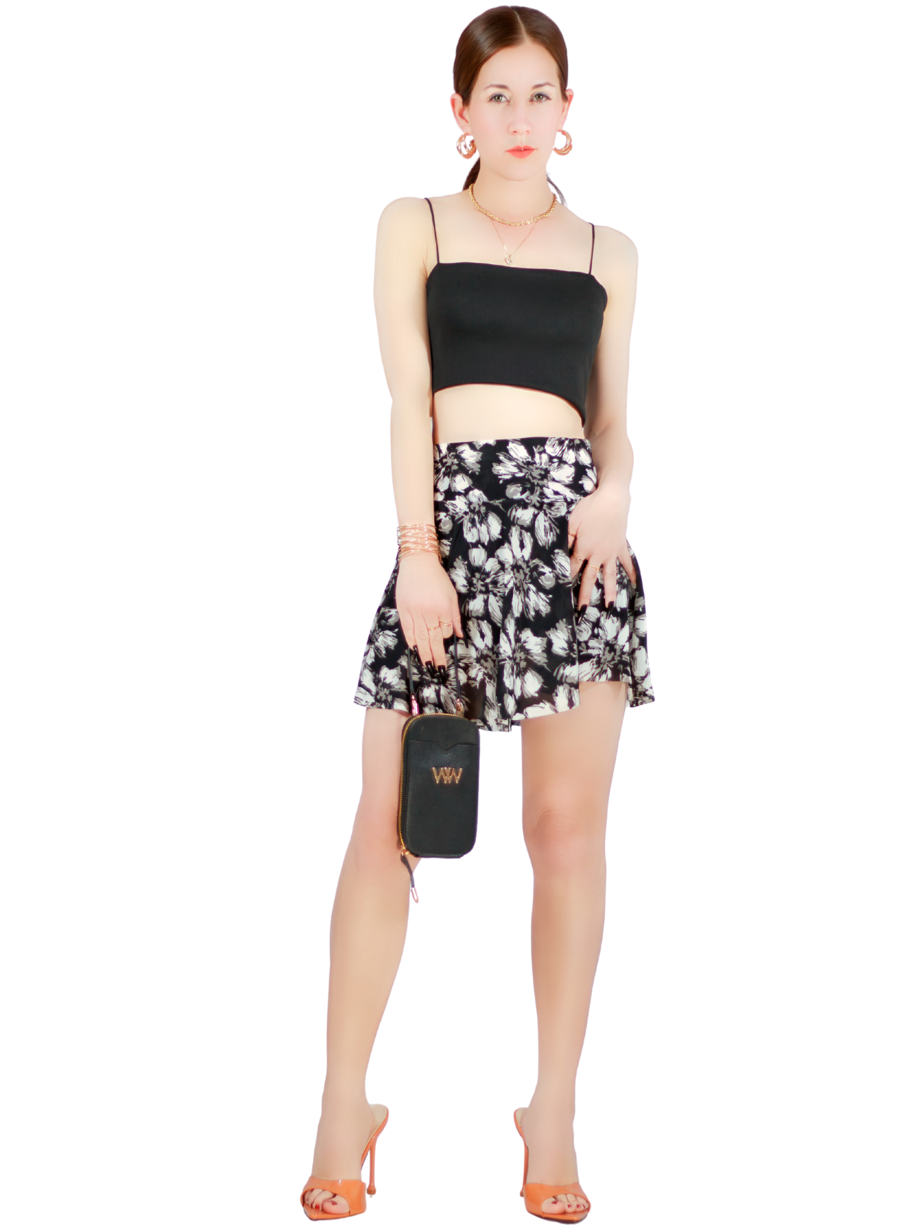 Falda Short De Mujer Casual Fald-1004 De Estampado Floral