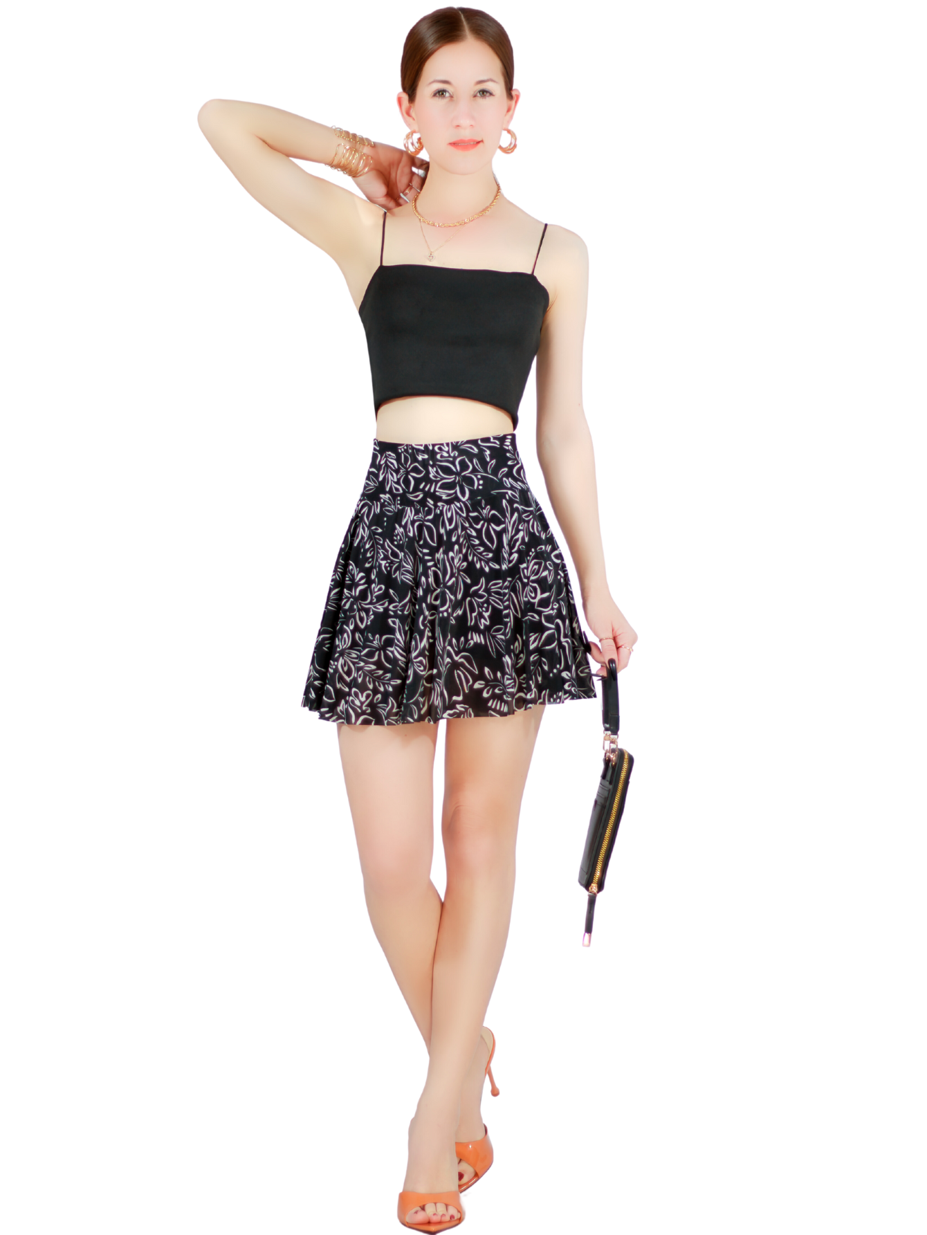 Foto 2 pulgar | Falda Short De Mujer Casual Fald-1004 De Estampado Floral