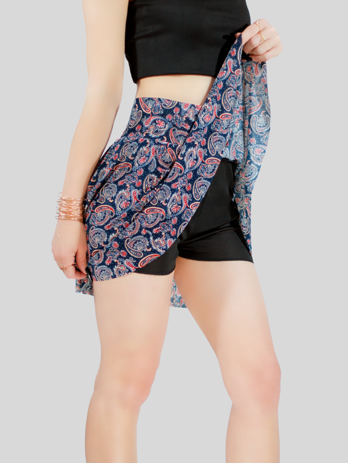 Foto 6 pulgar | Falda Short De Mujer Casual Fald-1004 De Estampado Floral