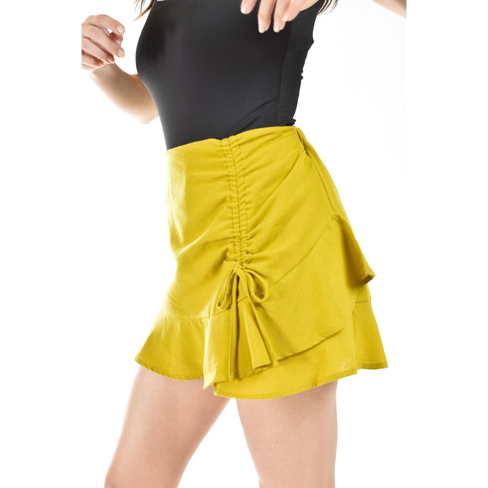 Foto 5 pulgar | Short Falda con Olanes Roman Fashion Juvenil Verde Lima