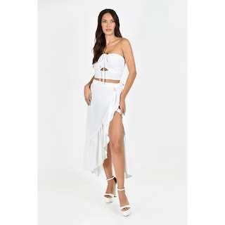 Foto 4 | Set Asimetrico 2 Piezas Roman Fashion /juvenil, 9304 (blanco) Blanco