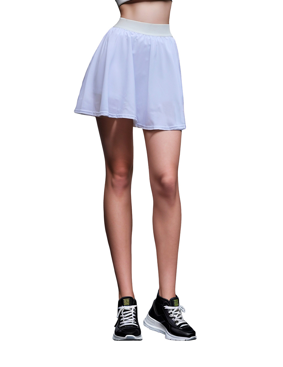 Foto 2 pulgar | Falda Mini Bomy Circular con Short Blanco