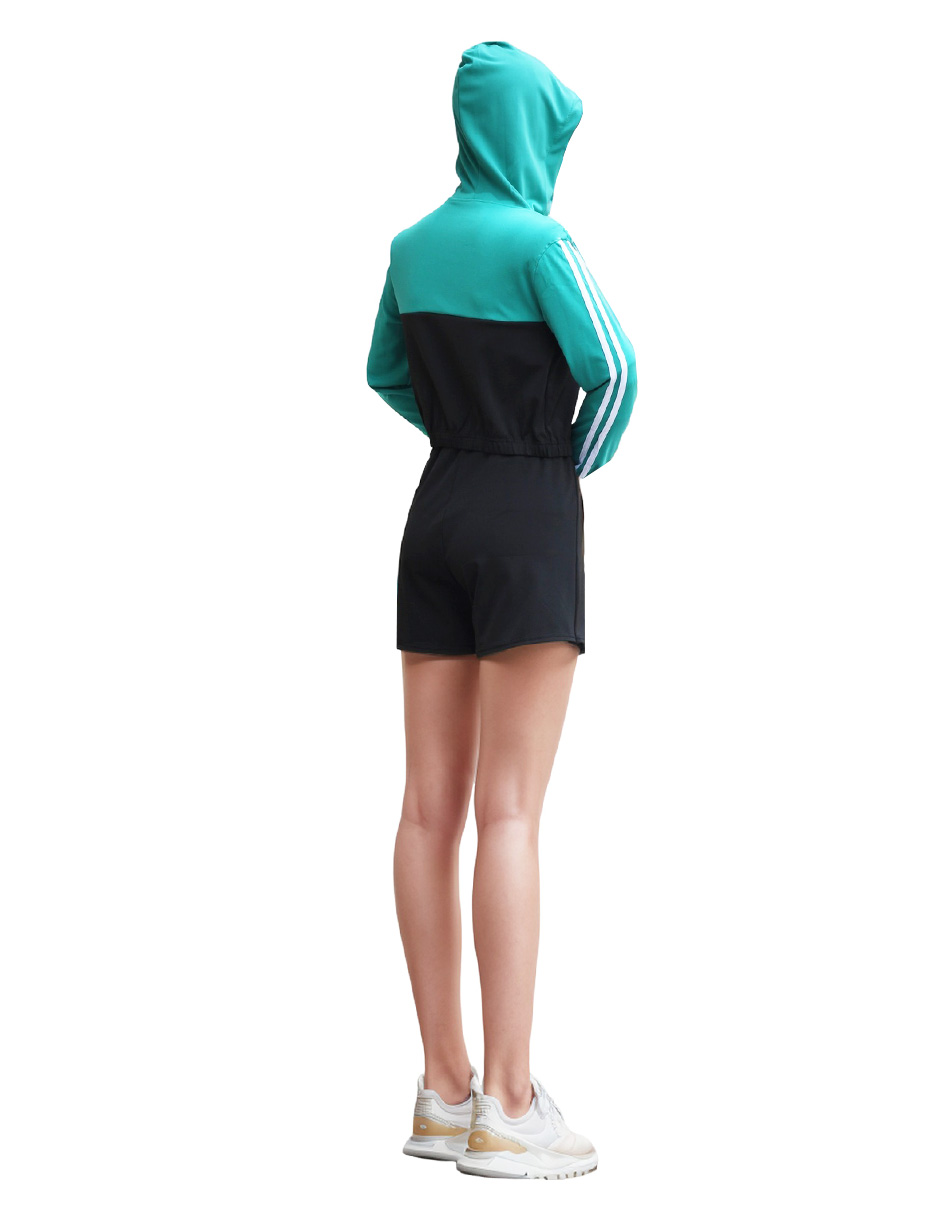 Foto 3 pulgar | Conjunto Deportivo con Falda Short y Chamarra Bomy Verde para Mujer