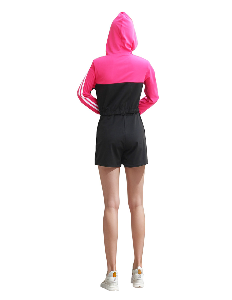 Foto 4 pulgar | Conjunto de Falda Short y Chamarra Bomy Rosa