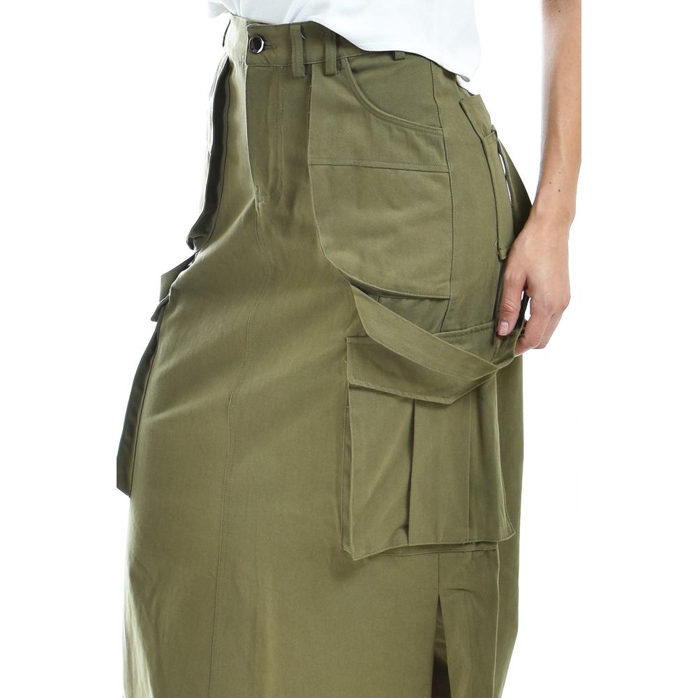 Foto 4 | Falda Midi Estilo Cargo Roman Fashion Tallas Extras, 0155 (verde Militar) Verde Oscuro