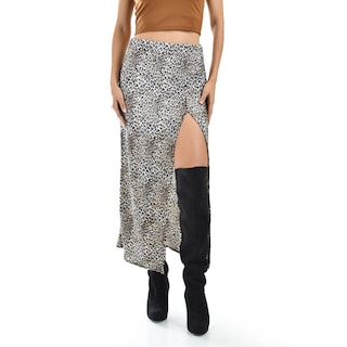 Foto 4 | Falda Midi Animal Print Roman Fashion /juvenil, 2432 (cafe Print) Cafe