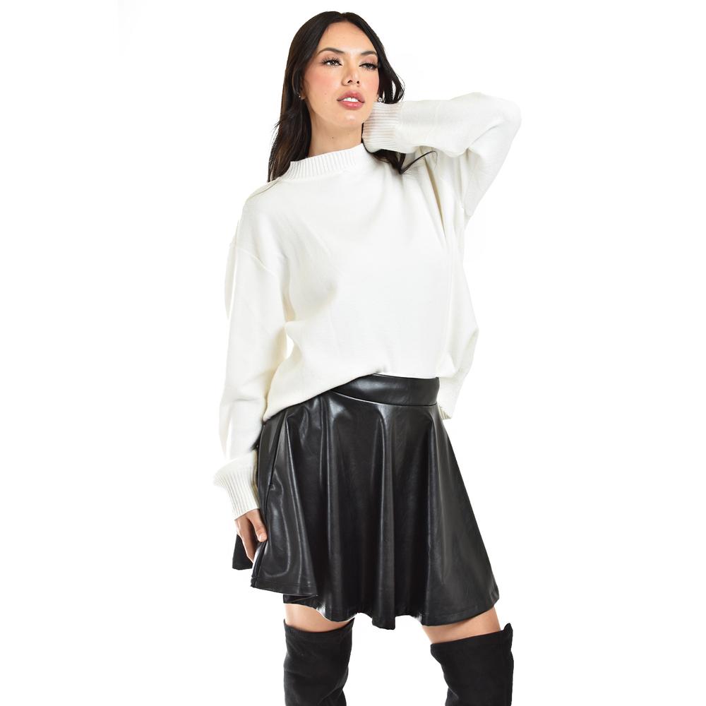 Foto 4 | Falda Circular De Vinipiel Roman Fashion / Juvenil, 3721 (negro) Negro