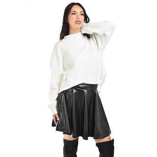 Foto 4 | Falda Circular De Vinipiel Roman Fashion / Juvenil, 3721 (negro) Negro