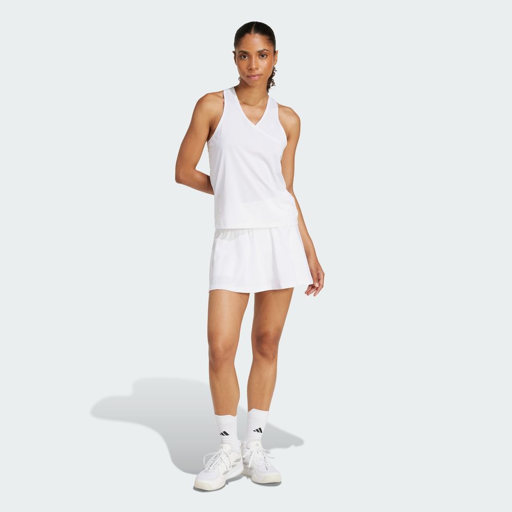 Foto 7 pulgar | Falda De Tenis Club Climacool Adidas Blanco Mujer