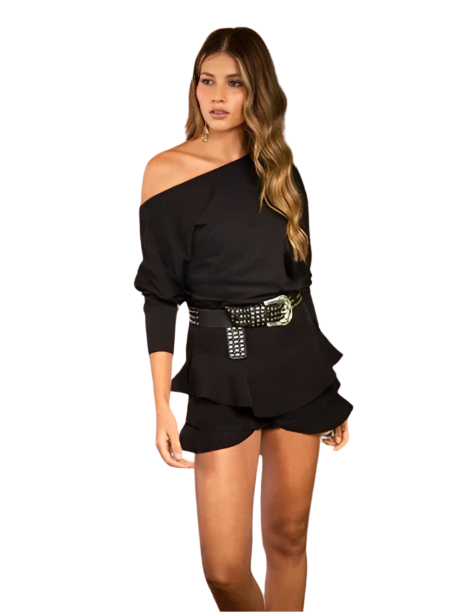 Foto 5 pulgar | Falda Short J&b Color Negro Para Mujer