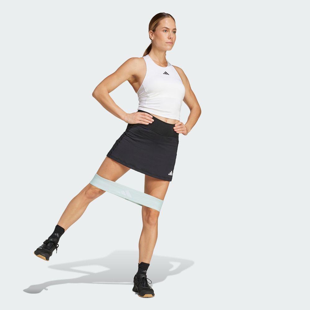 Foto 5 | Falda Con Shorts Integrados Optime Adidas Negro Mujer