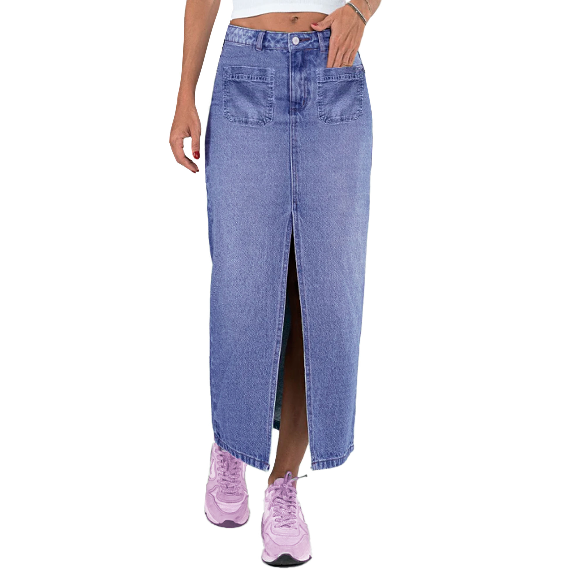 Foto 1 | Falda Larga Britos Jeans Mujer Mezclilla 025089