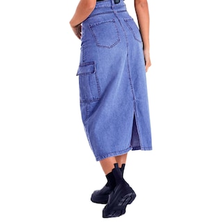 Foto 2 | Falda Cargo Larga Britos Jeans Mujer Mezclilla 025513