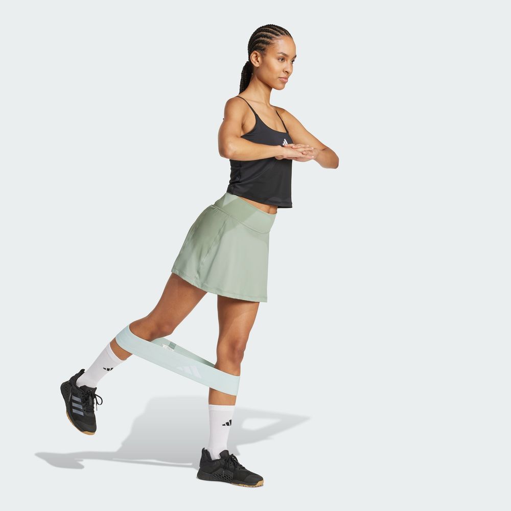 Foto 4 pulgar | Optime Skort Adidas Verde Mujer