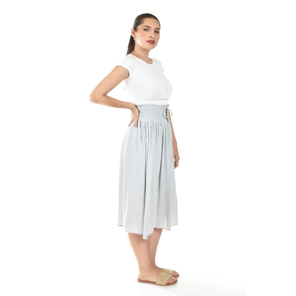 Foto 2 | Falda Midi Con Cintura Smock Roman Fashion /juvenil, 20217 (azul Claro) Azul