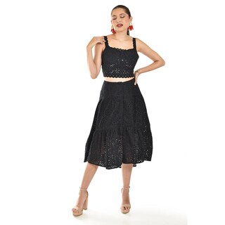 Foto 5 | Set De 2 Piezas Con Detalles Bordados Roman Fashion /juvenil, 9039 (negro) Negro