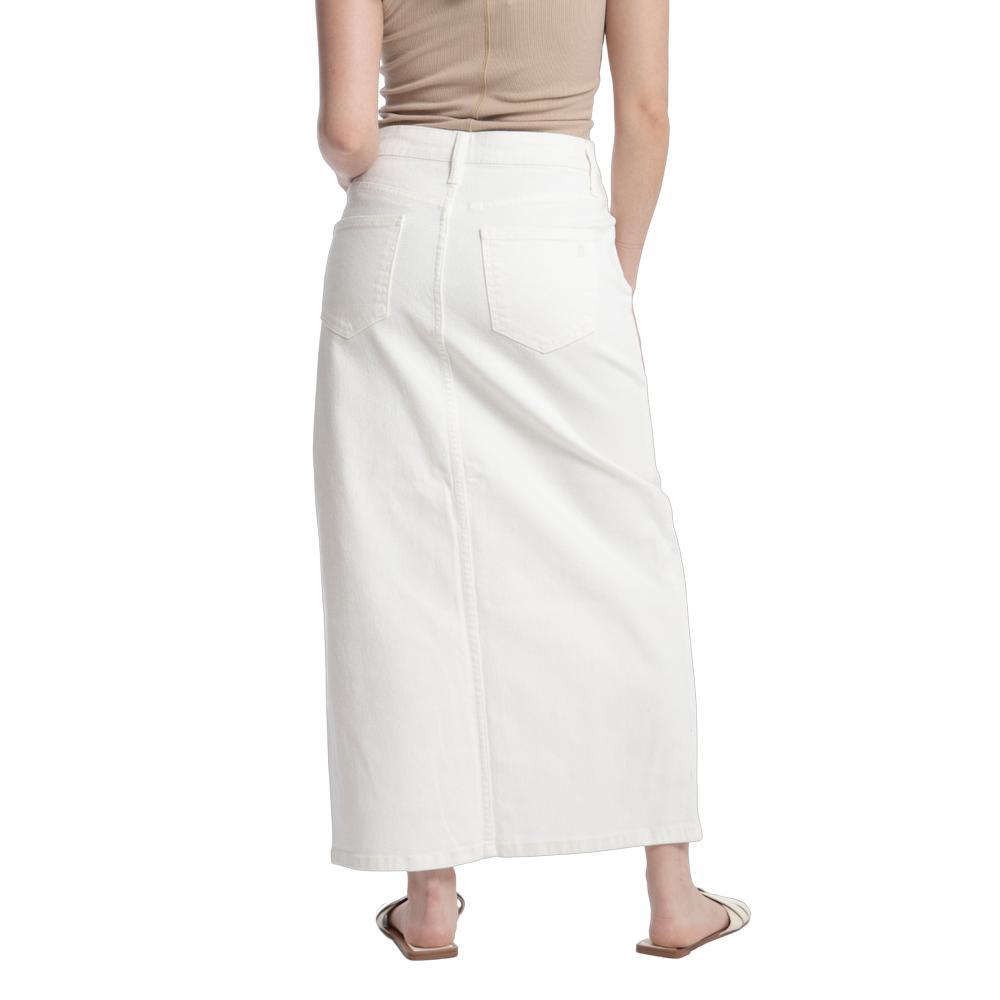 Foto 3 pulgar | Falda Midi Mujer Balam Bl6996 Blanco