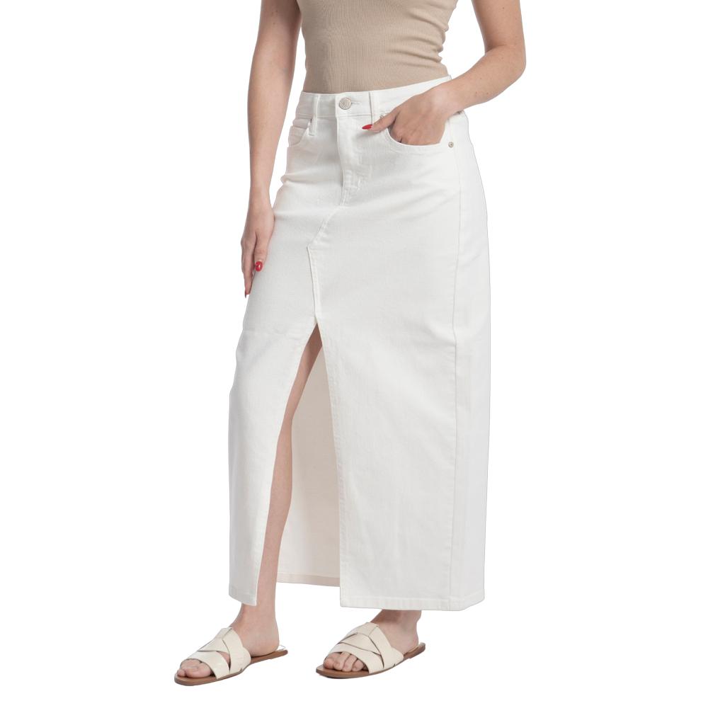 Foto 4 pulgar | Falda Midi Mujer Balam Bl6996 Blanco