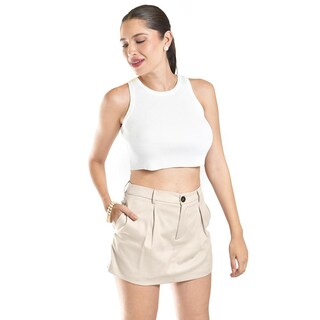 Foto 5 | Short Falda De Vestir Roman Fashion /juvenil, 950 (beige) Beige