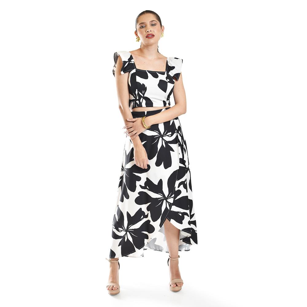 Foto 1 | Set Estampado Floral Roman Fashion /juvenil, 690 (negro Flor) Negro