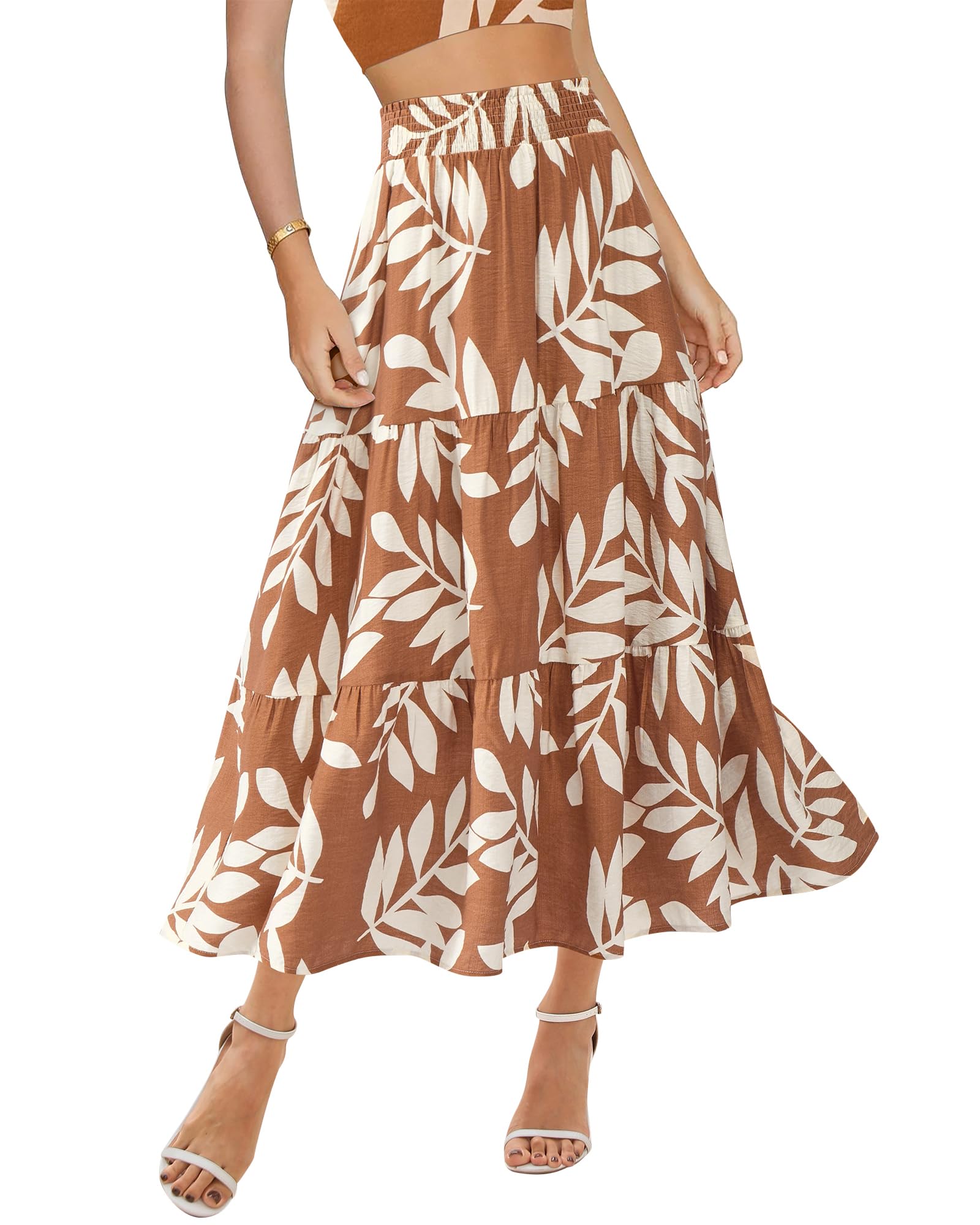Foto 2 pulgar | Falda Btfbm Midi Con Estampado Floral Maxi Para Mujer Verano 2025 - Venta Internacional.