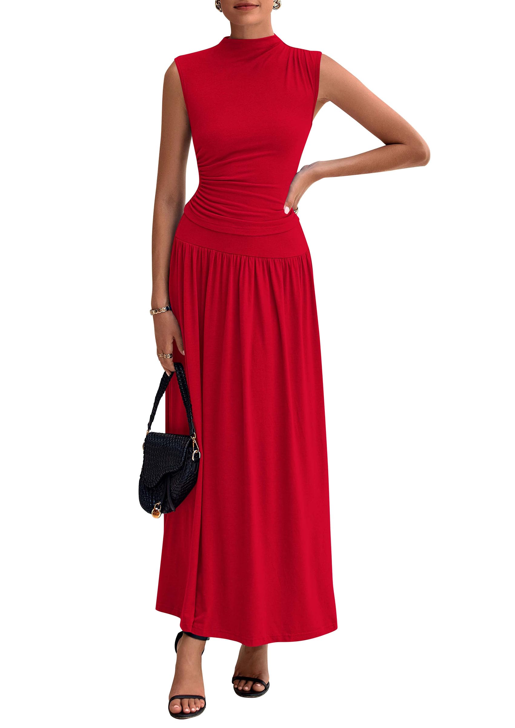 Conjunto De Faldas Prettygarden 2025, Camiseta Sin Mangas Fruncida De Verano, Maxi Falda - Venta Internacional. $1,116