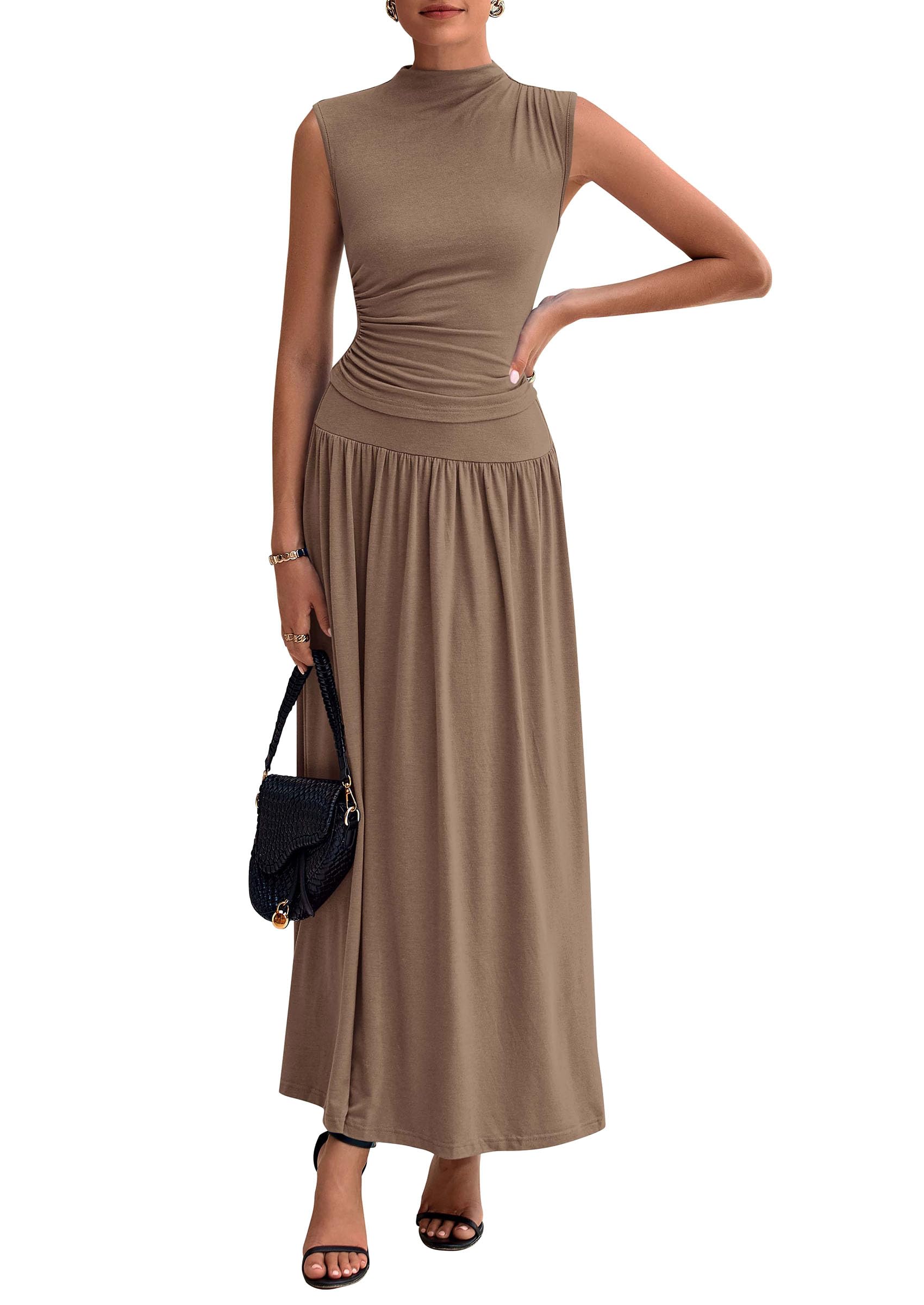 Conjunto De Faldas Prettygarden 2025, Camiseta Sin Mangas Fruncida De Verano, Maxi Falda - Venta Internacional.