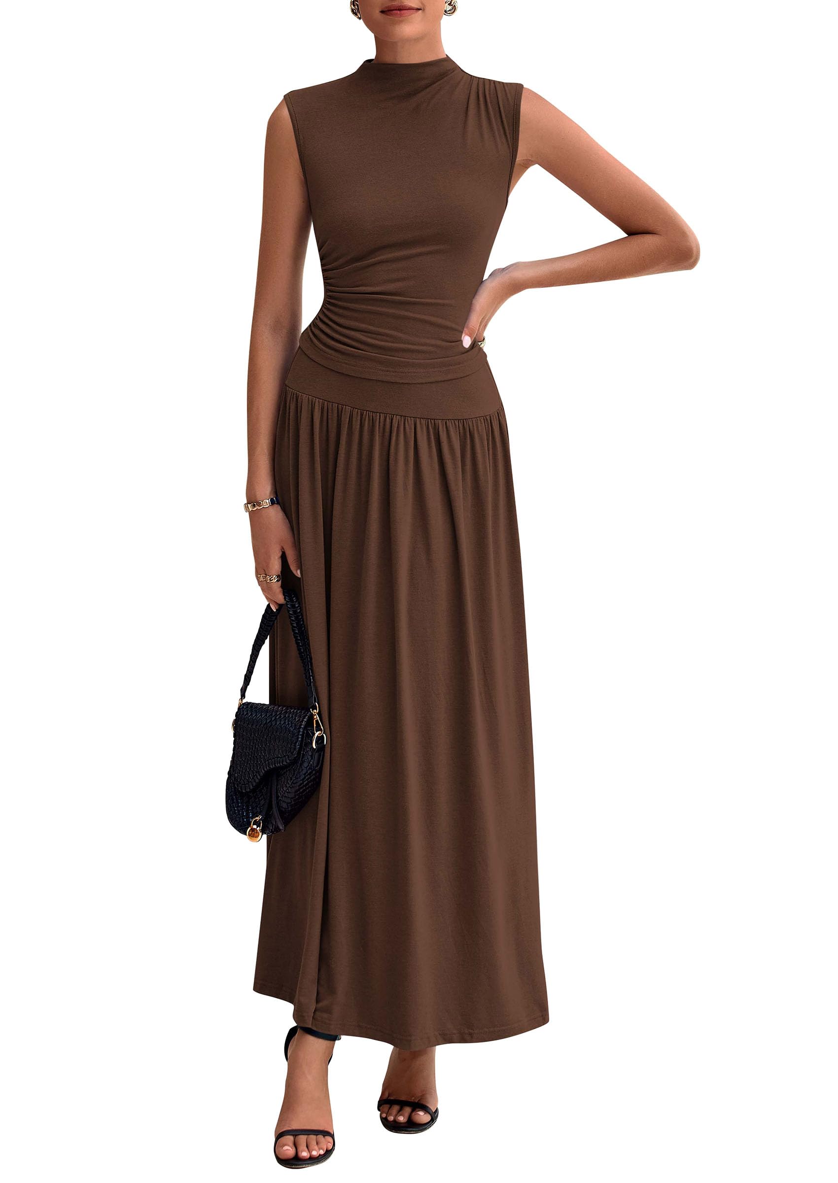 Conjunto De Faldas Prettygarden 2025, Camiseta Sin Mangas Fruncida De Verano, Maxi Falda - Venta Internacional.