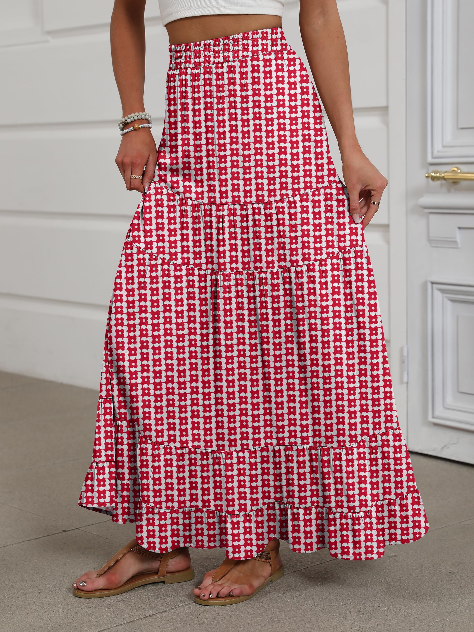 Foto 3 | Falda Larga Anrabess, Elástica, Cintura Alta, En Forma De A - Venta Internacional.