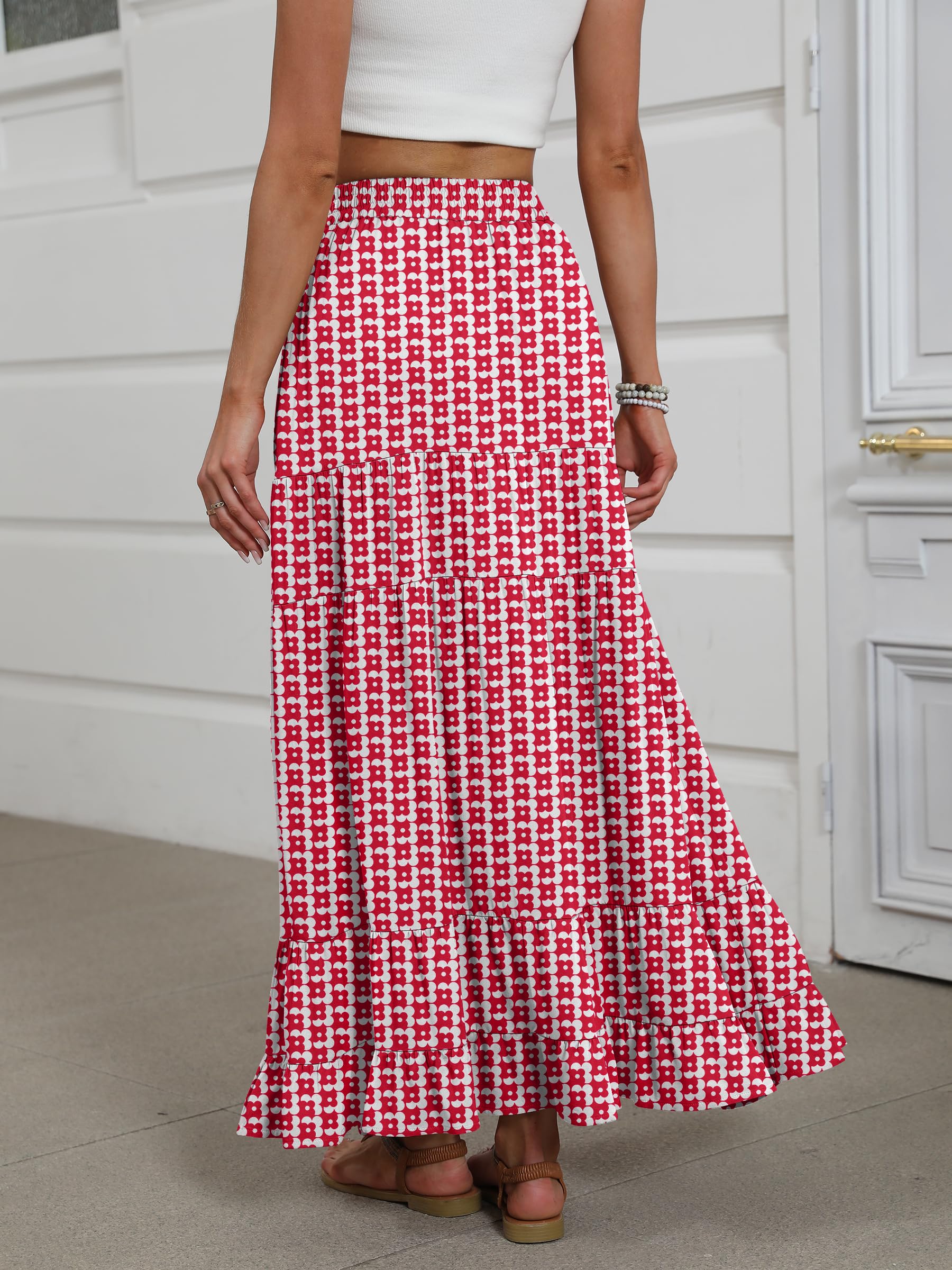 Foto 4 | Falda Larga Anrabess, Elástica, Cintura Alta, En Forma De A - Venta Internacional.
