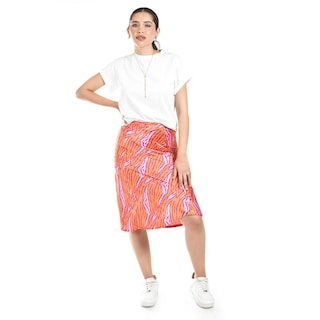 Foto 1 | Falda Midi Animal Print Roman Fashion /juvenil, 4902 (animal Print) Fucsia