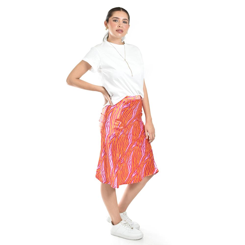 Foto 2 | Falda Midi Animal Print Roman Fashion /juvenil, 4902 (animal Print) Fucsia