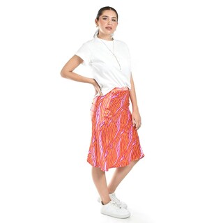 Foto 2 | Falda Midi Animal Print Roman Fashion /juvenil, 4902 (animal Print) Fucsia